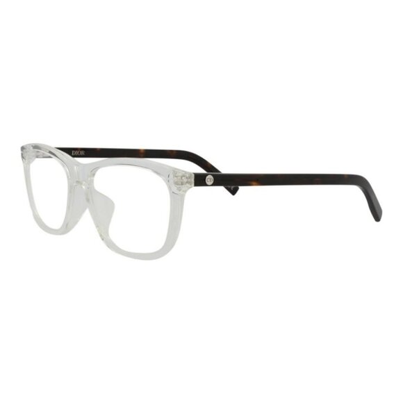 Dior Mens Square/Rectangle Crystal Black Transparent Fashion Designer Eyewear - Picture 1 of 4
